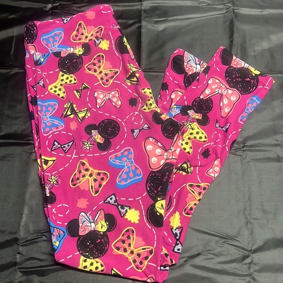 Disney Minnie Mouse Lularoe Leggings Tall & Curvy - Picture 1 of 1